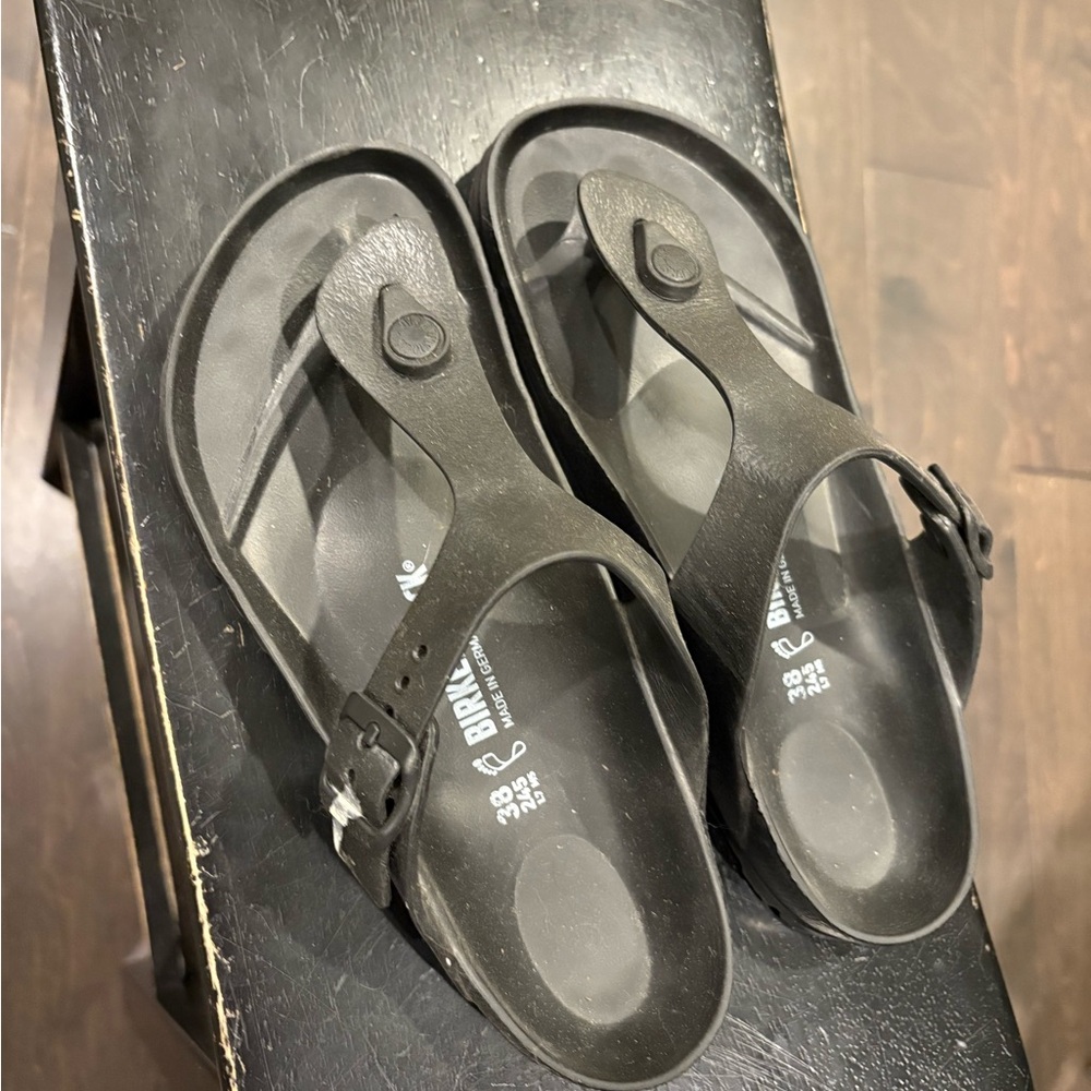 Birkenstock Black Thong Sandals size 38